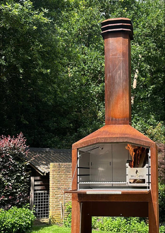 Outdoor kitchen - wood fired Braaimaster FS Single - Corten Steel