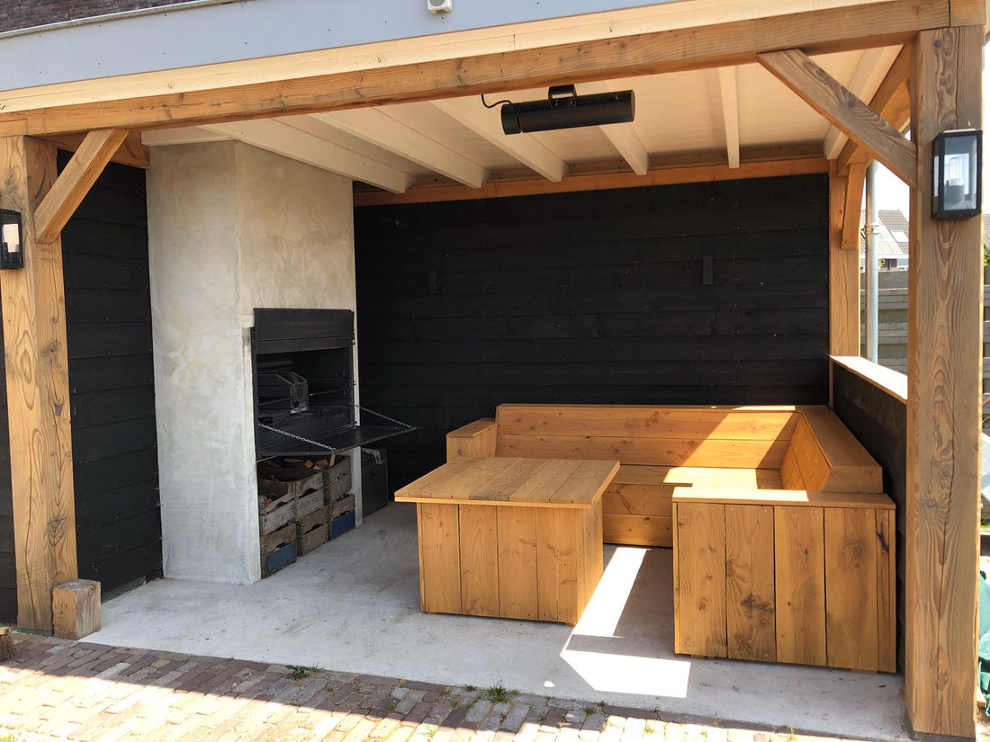 Built-in wood-fired barbecue - Braaimaster BI Duo Stainless Steel