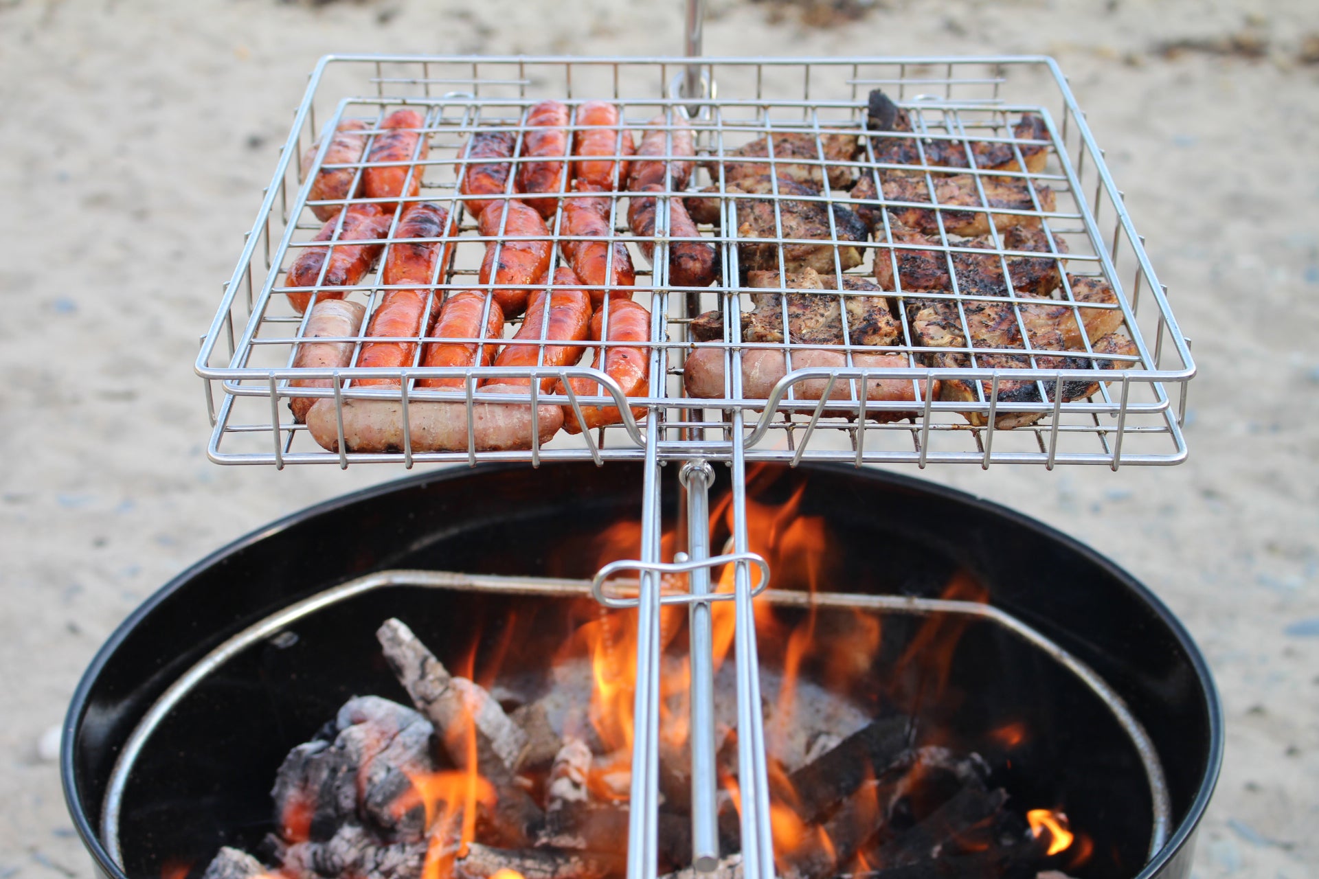Braai - grille double pour le barbecue