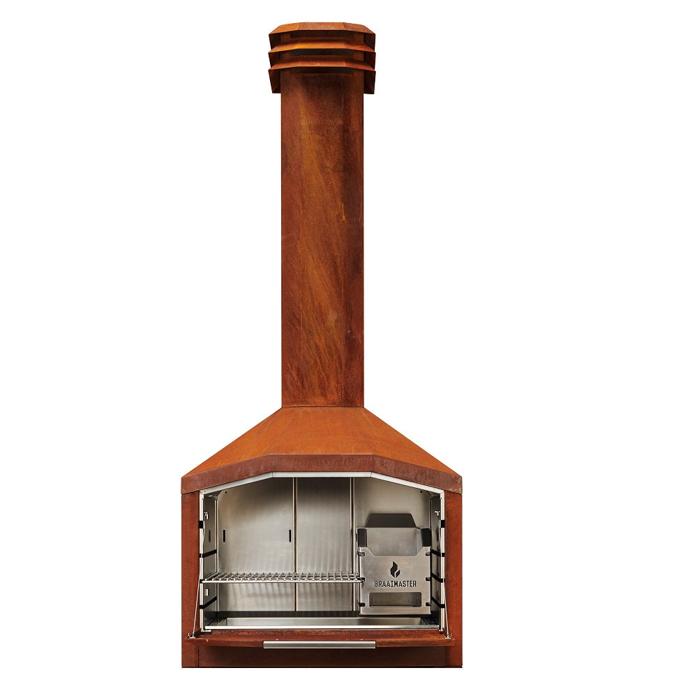 Cuisine exterieure - barbecue à bois Braaimaster FS Single - Acier Corten