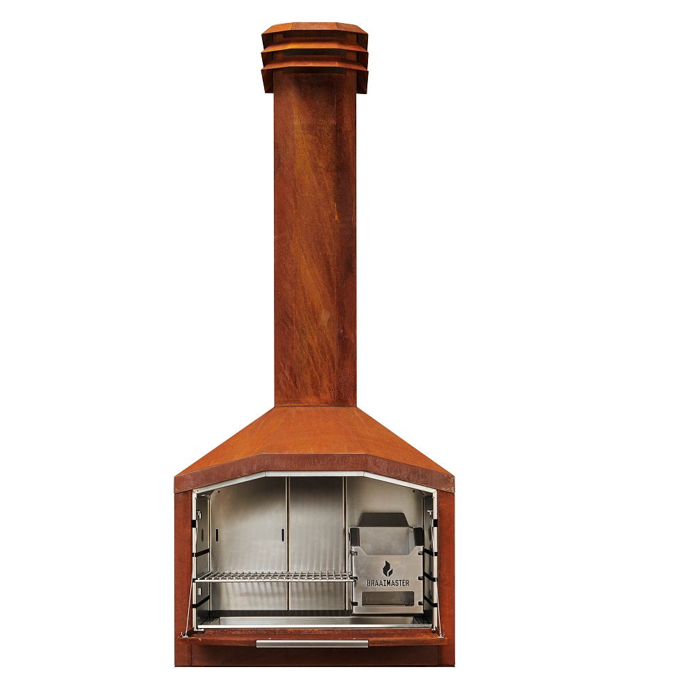 Outdoor kitchen - wood fired Braaimaster FS Single - Corten Steel