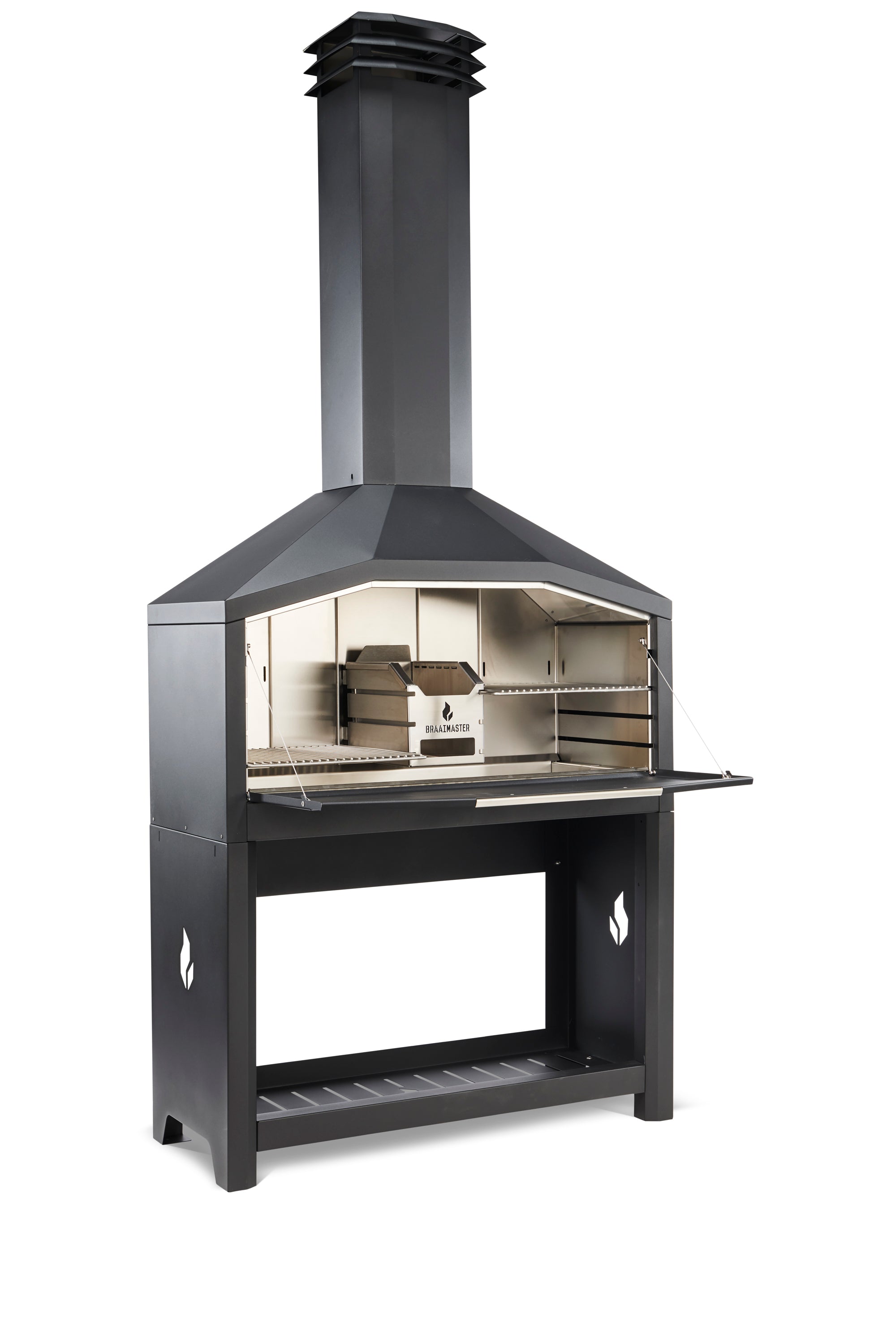 Barbecue à bois prêt à poser - Braai FS1200 Inox 304 sur socle