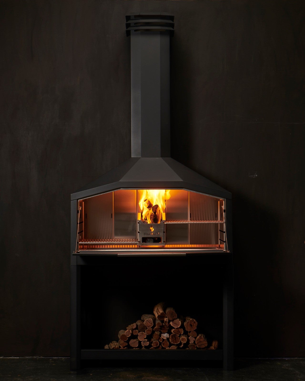 Barbecue à bois prêt à poser - Braai FS1200 Inox 304 sur socle