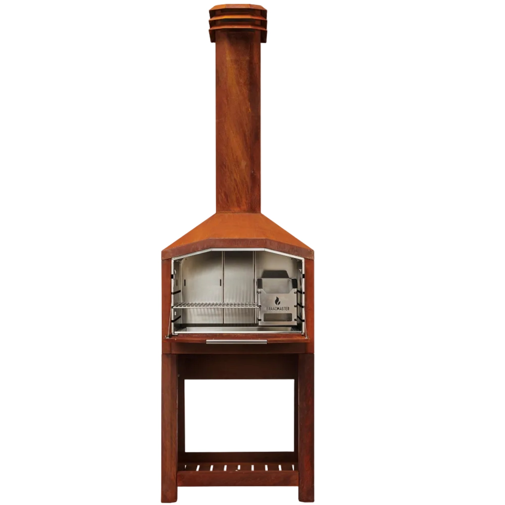 Outdoor kitchen - wood fired Braaimaster FS Single - Corten Steel