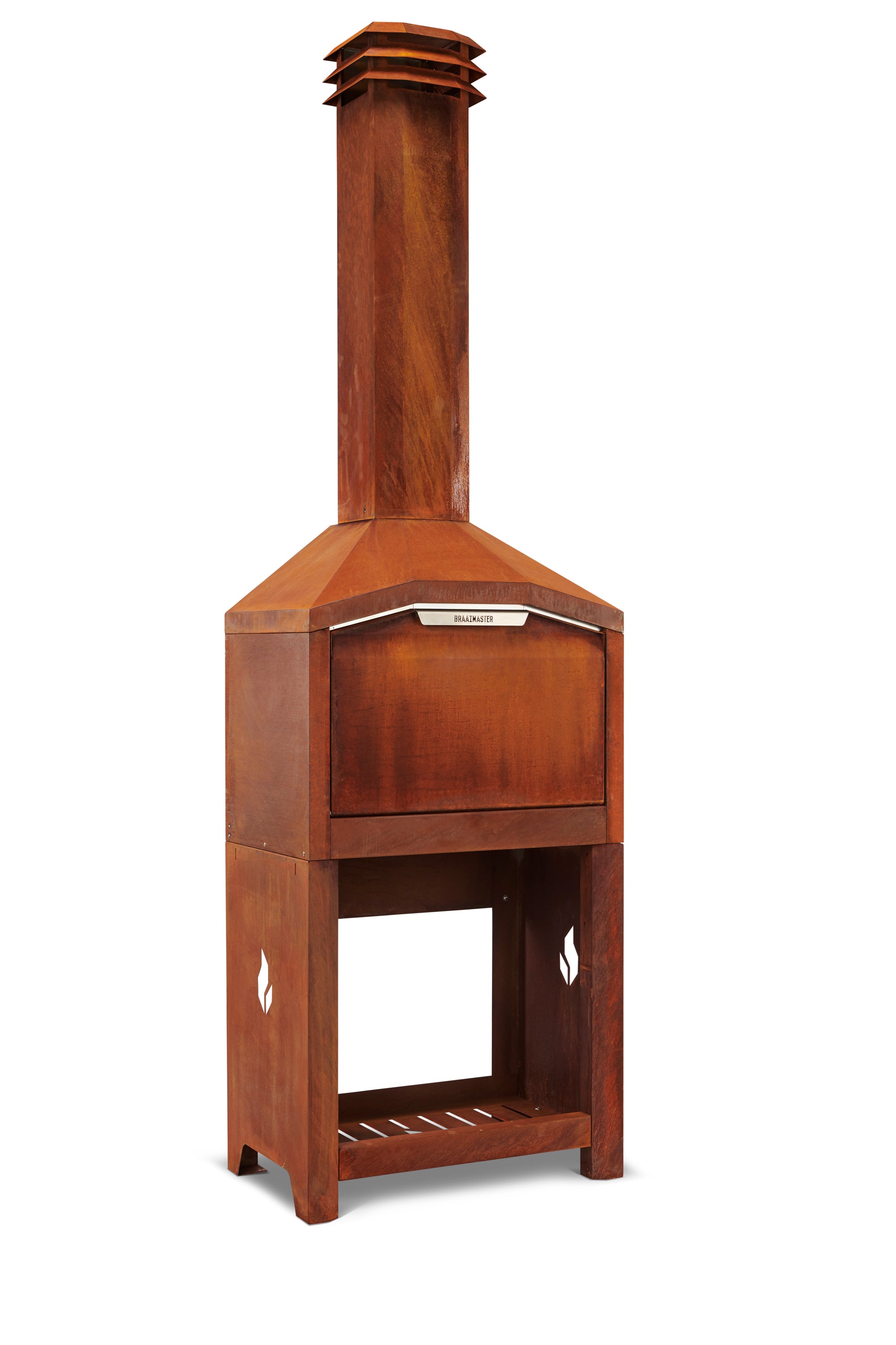 Barbecue à bois prêt à poser - Braai FS800C acier Corten sur socle