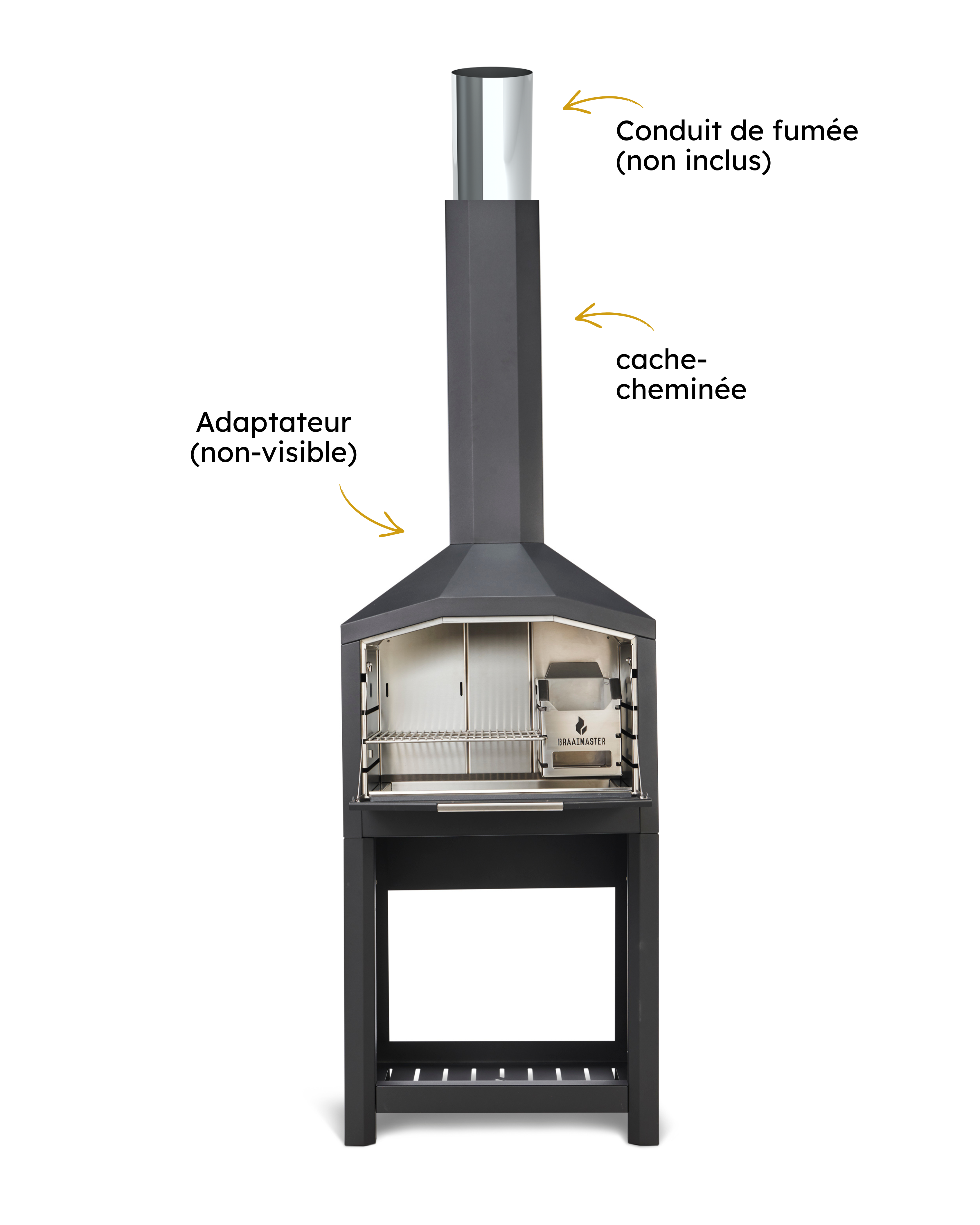 Braai - Braaimaster FS Single Stainless Steel black without stand