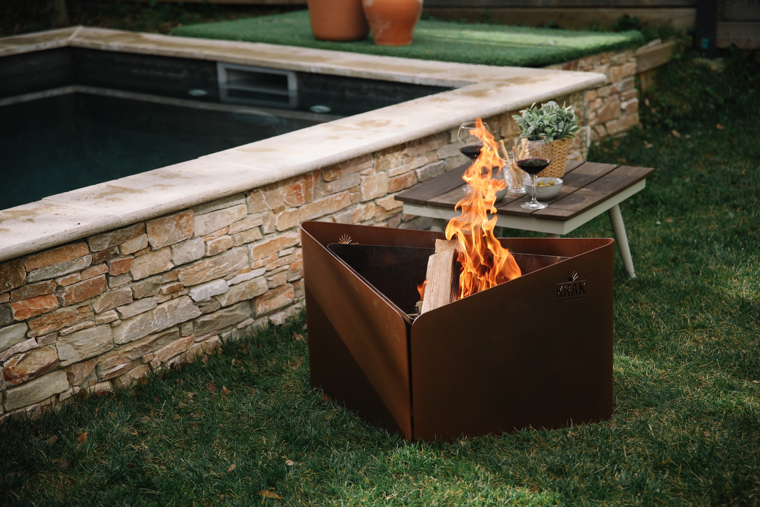 Brasero Levant Krak Acier Corten