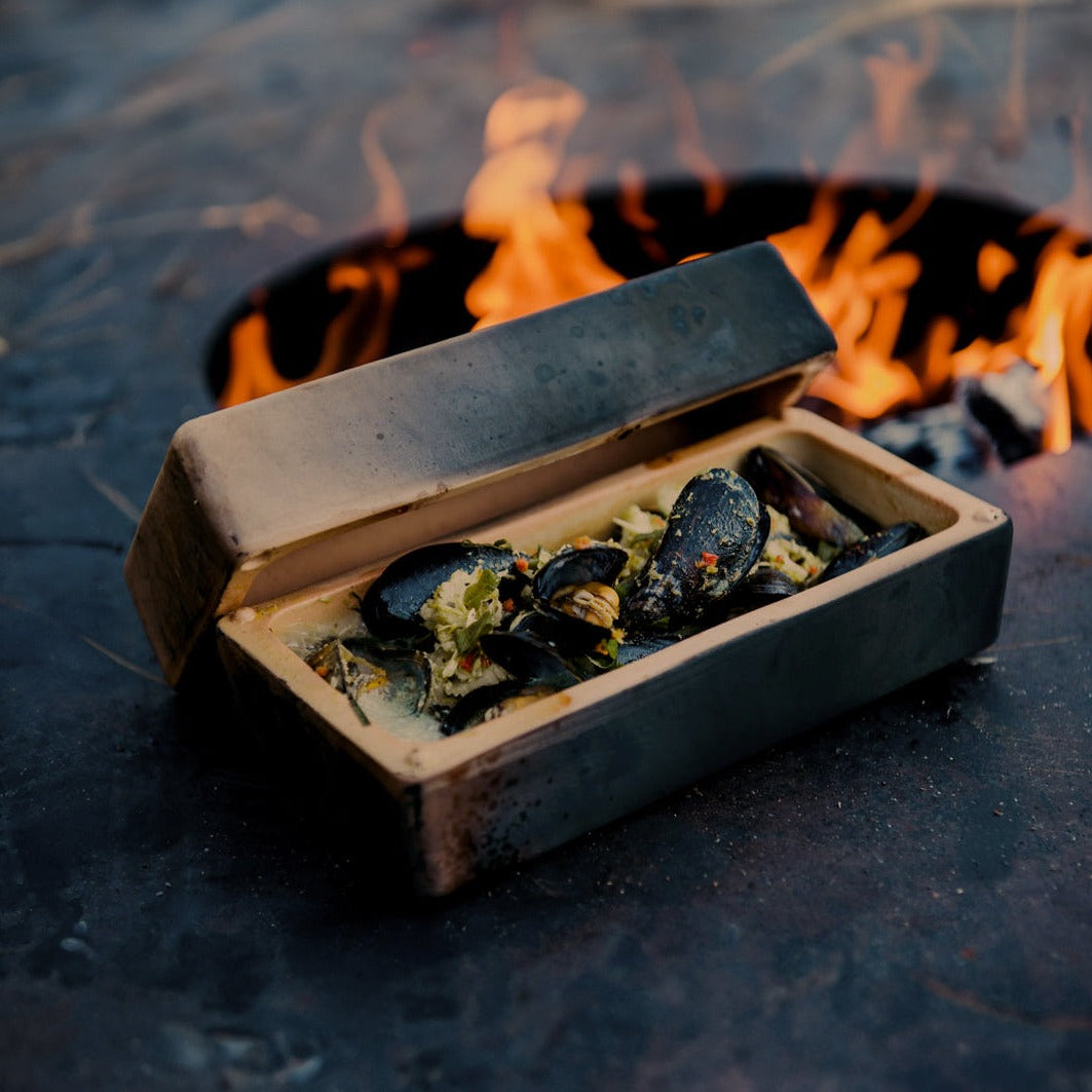 La brique de cuisson, le Brick Natural, avec des moules