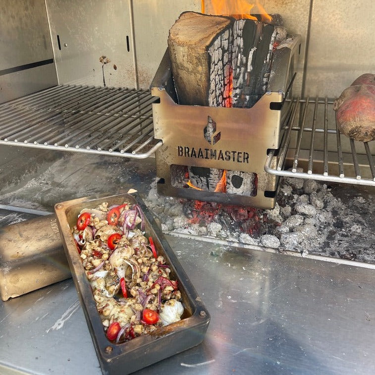 La brique de cuisson, le Brick Natural, dans le barbecue Braai-Braaimaster