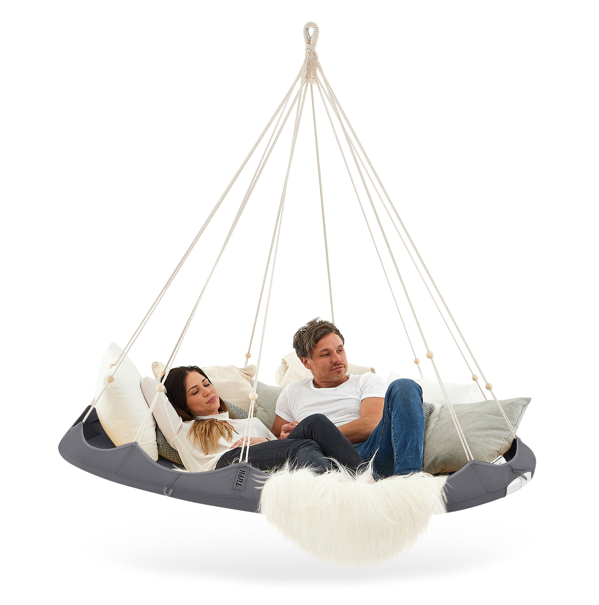 Lit hamac suspendu TiiPii Classic Ø180cm Charcoal