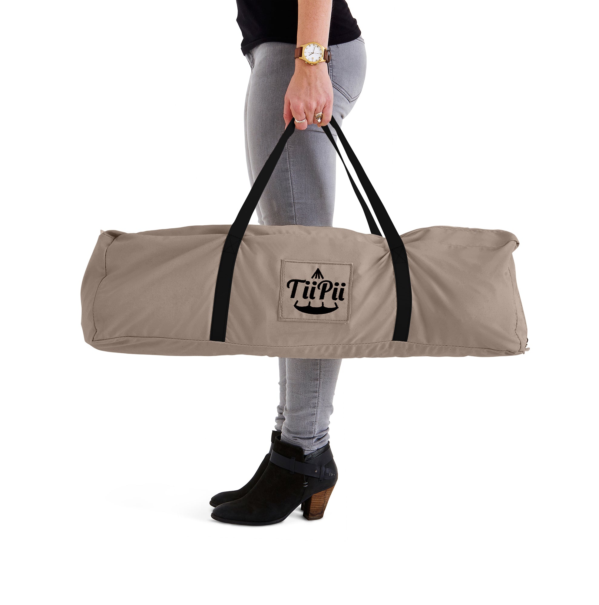 TiiPii Classic hanging hammock bed Ø180cm Taupe