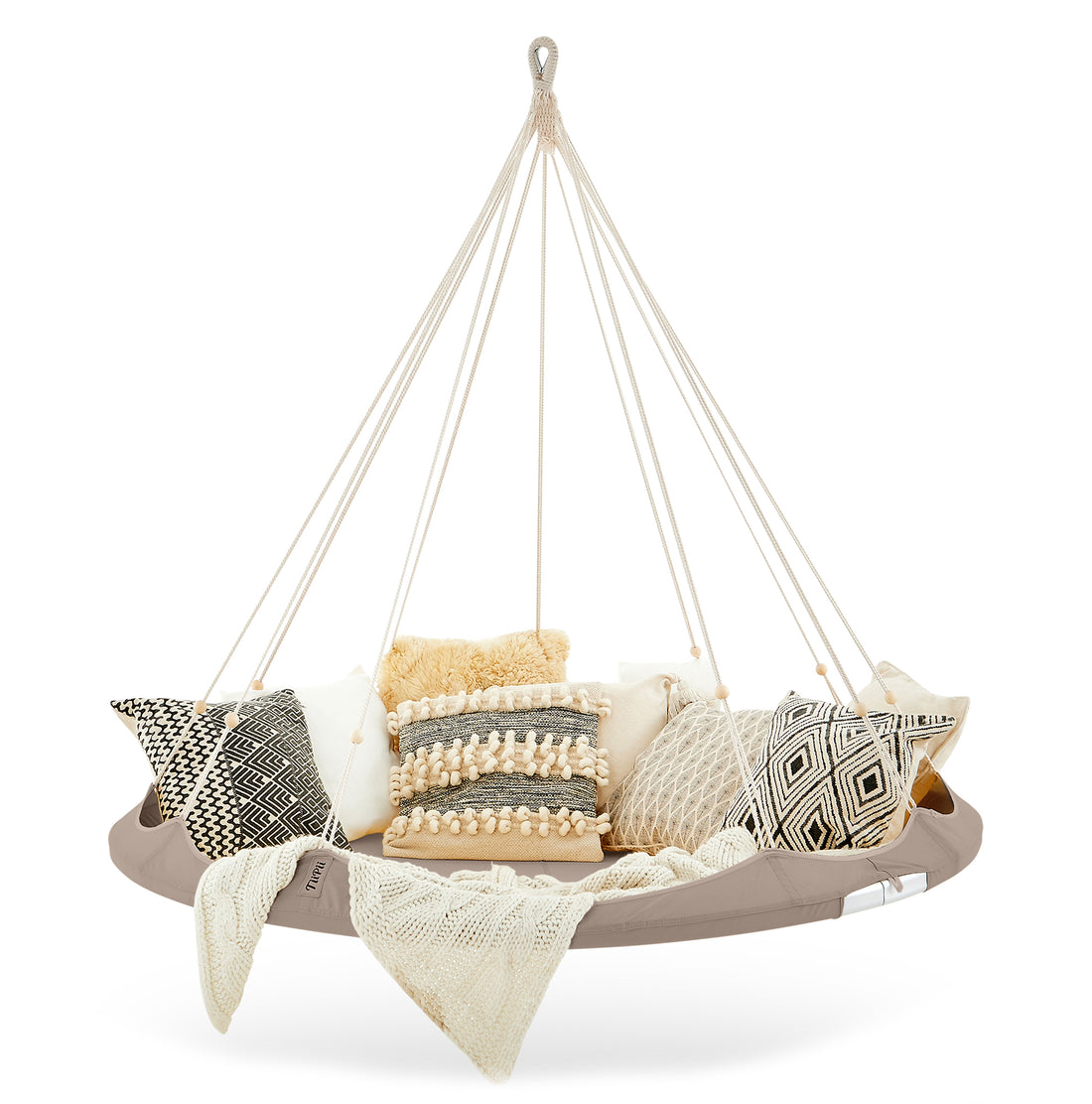 TiiPii Classic hanging hammock bed Ø180cm Taupe