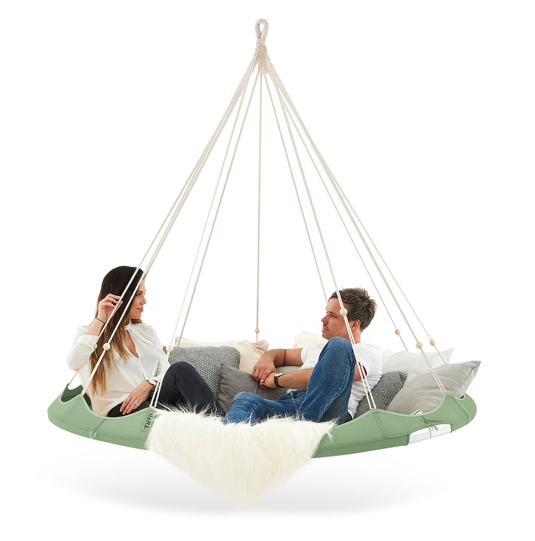 TiiPii Classic hanging hammock bed Ø180cm Olive Green