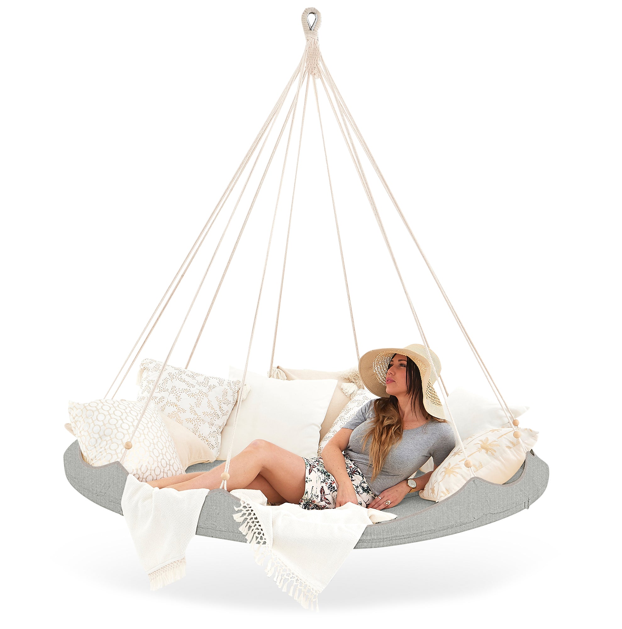 Lit hamac suspendu TiiPii Deluxe Ø180cm Sunbrella Seagull