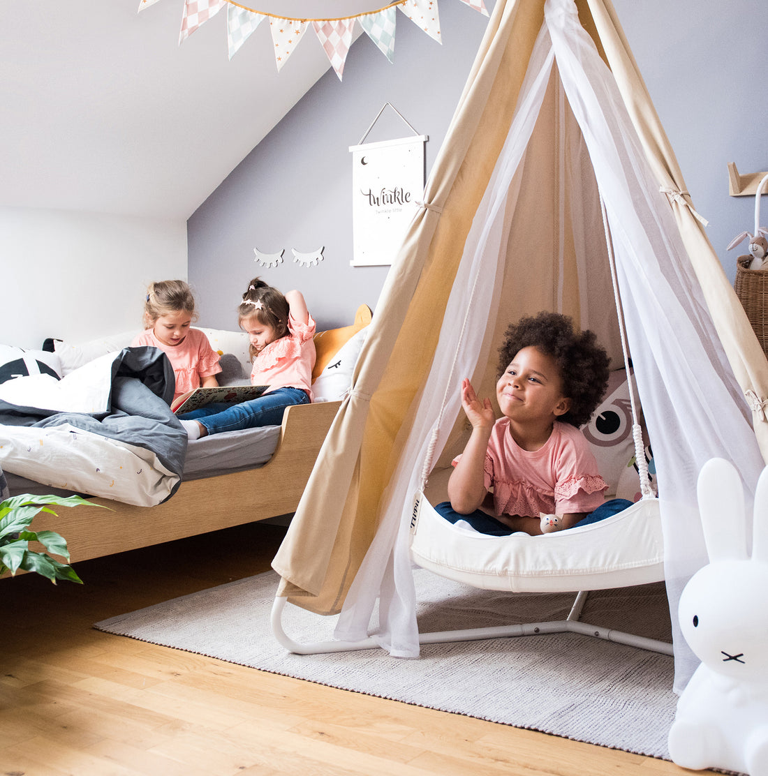 Lit hamac avec support TiiPii Bambino 100cm