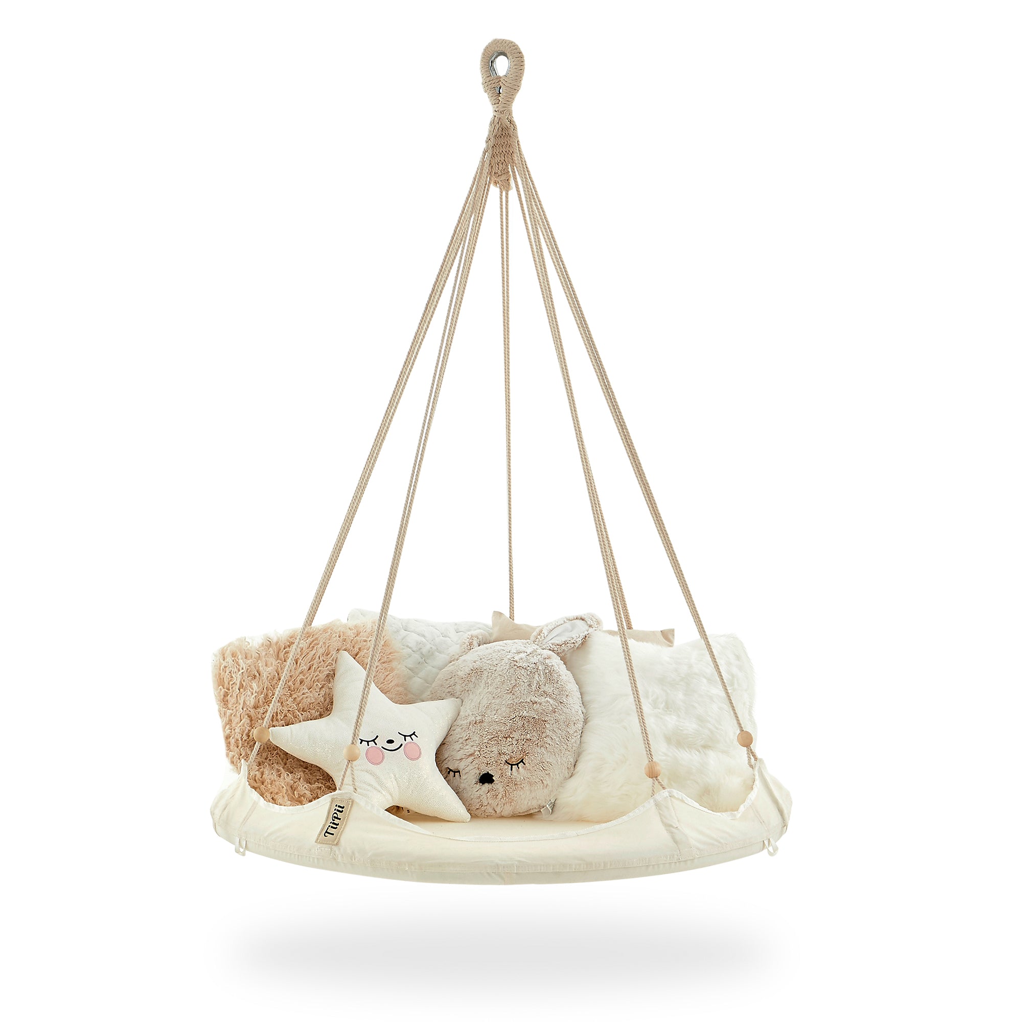 TiiPii Bambino hanging hammock bed Ø100cm Off-white