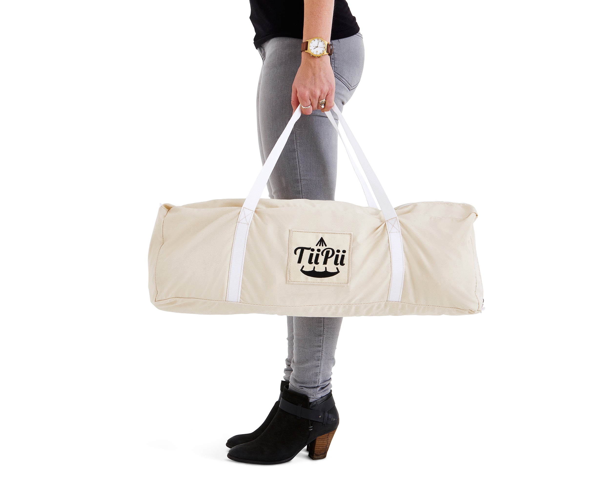 TiiPii Bambino hanging hammock bed Ø100cm Off-white