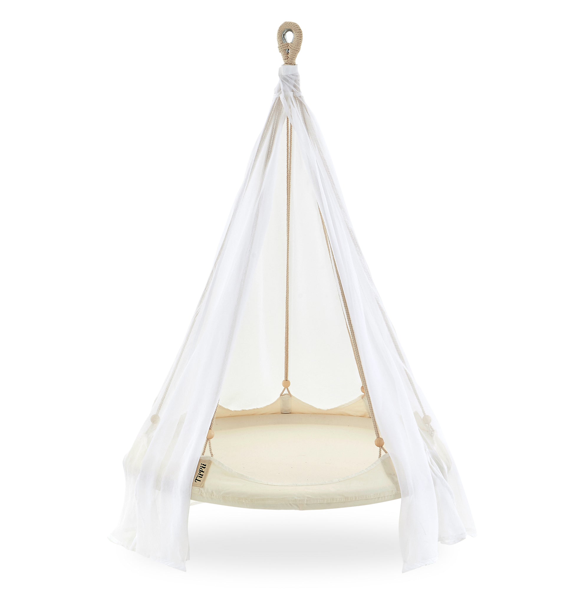 TiiPii Bambino hanging hammock bed Ø100cm Off-white