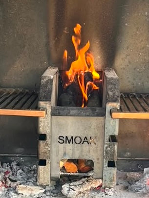 Barbecue à bois encastrable - Smoak Braai BI1200C en acier Corten