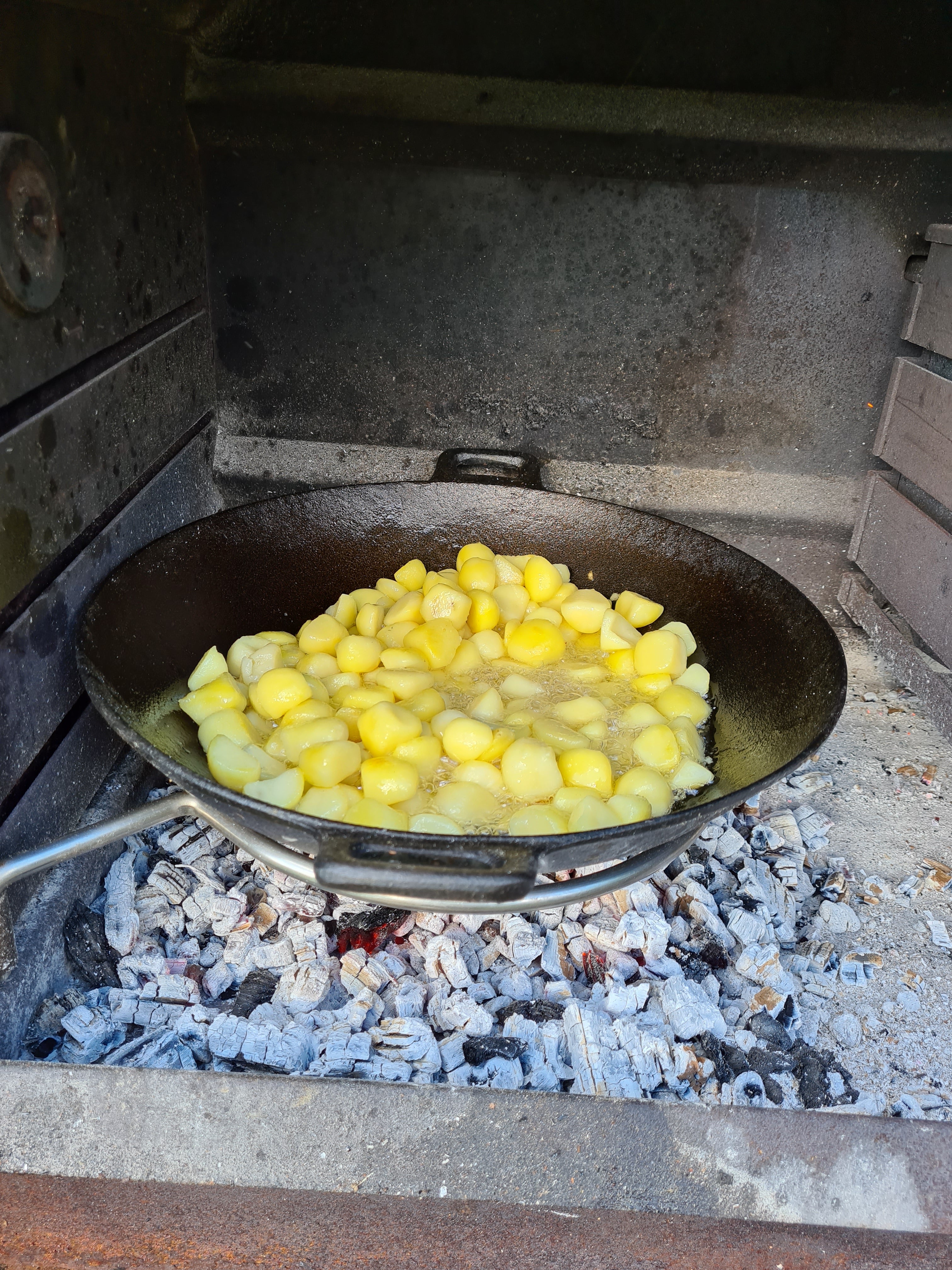 Braaimaster - Wok en fonte avec support