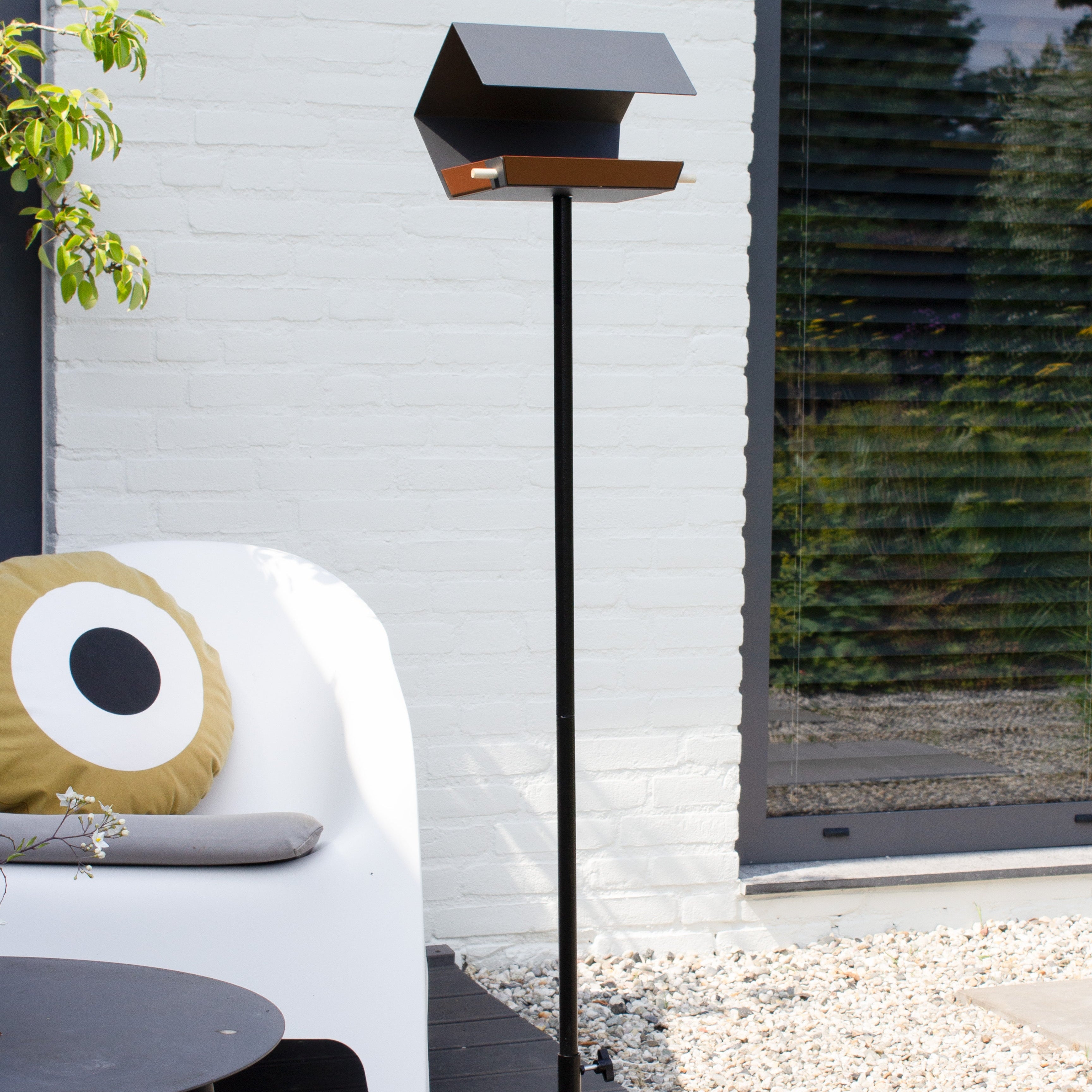 Mangeoire à oiseaux demi ouvert sur pique - Open Diamond