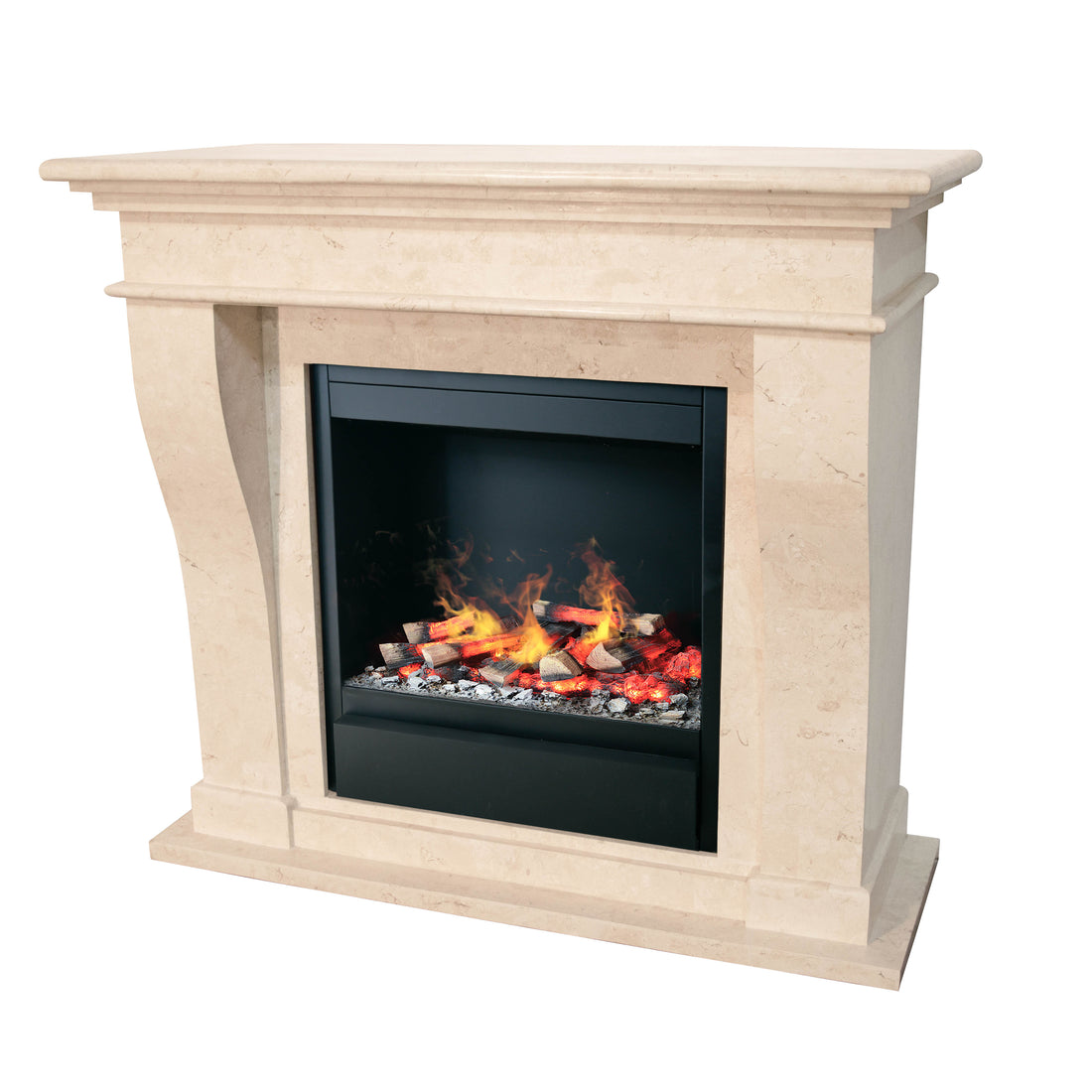 Kreta fireplace with Bioethanol or Electric Insert