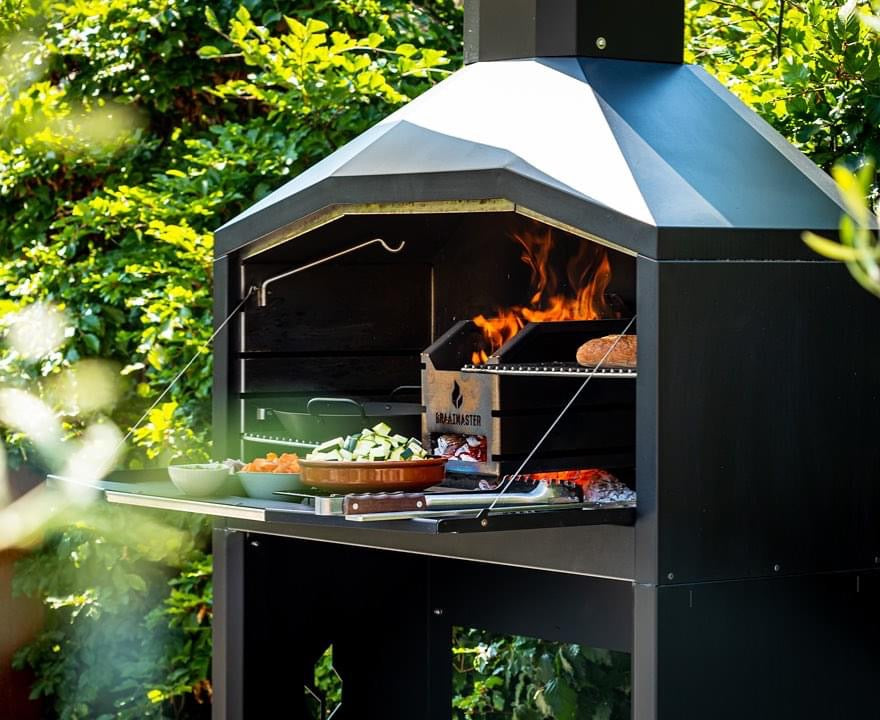 Cuisine exterieure - barbecue à bois Braaimaster Duo - FS1200 Inox 304 Black