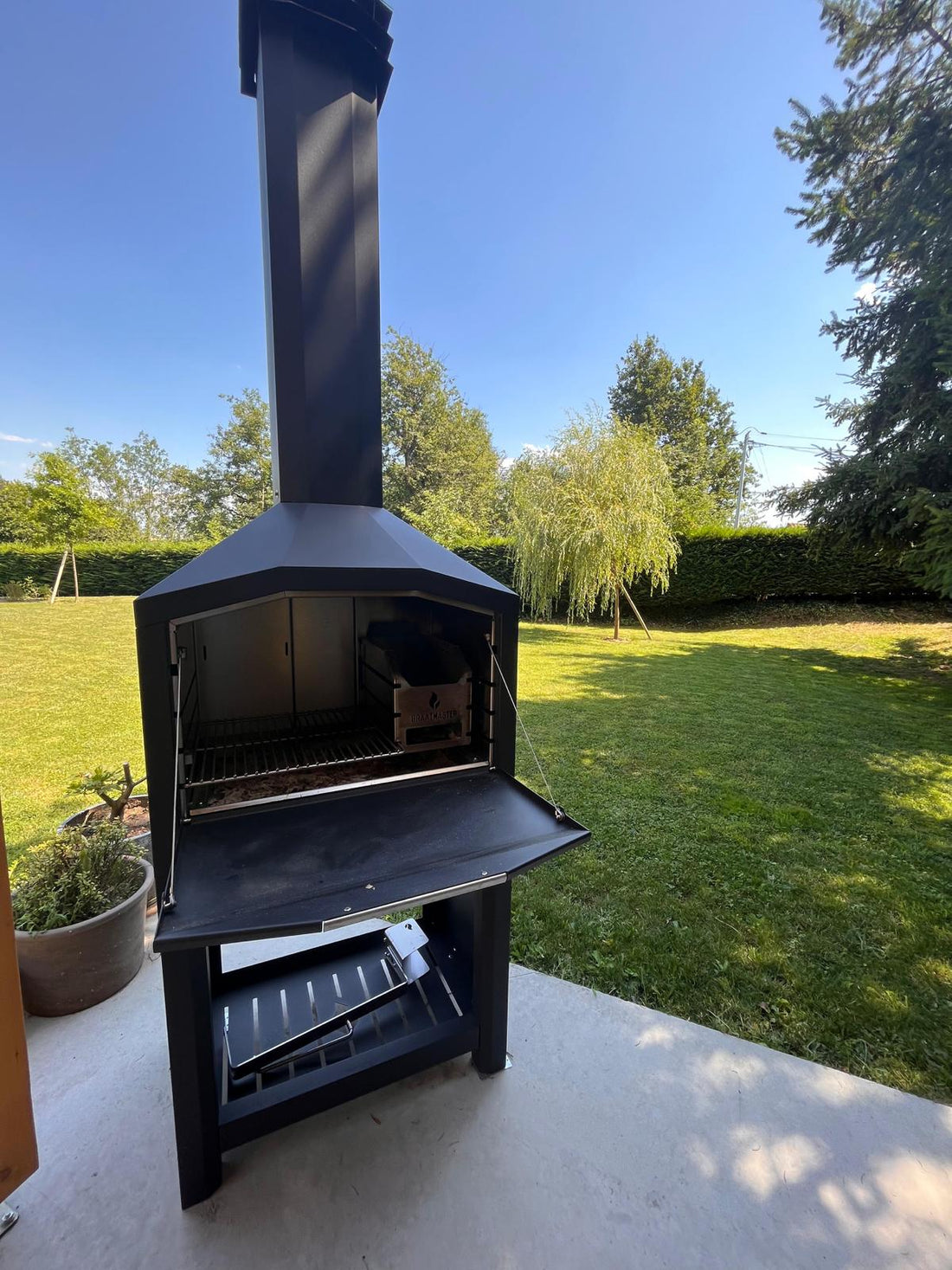 Cuisine exterieure - barbecue à bois Braaimaster Single - FS800 Inox 304 Black