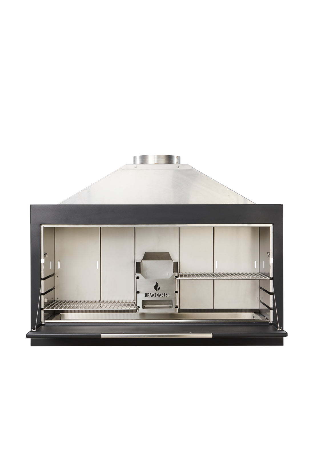 Built-in wood-fired barbecue - Braaimaster BI Duo Stainless Steel