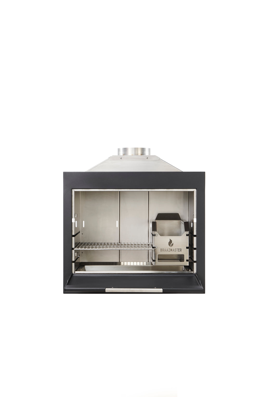 Built-in wood-fired barbecue - Braaimaster BI Single Stainless Steel