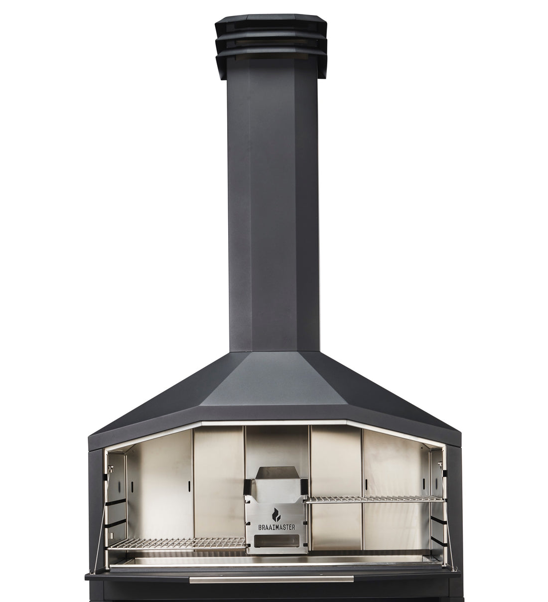 Barbecue à bois Braai entièrement en inox 304 sans socle pour une pose sur un support solide