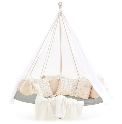TiiPii Deluxe hanging hammock bed Ø180cm Sunbrella Seagull