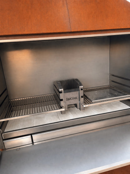 Barbecue à bois prêt à poser - Smoak Braai FS1200C en acier Corten