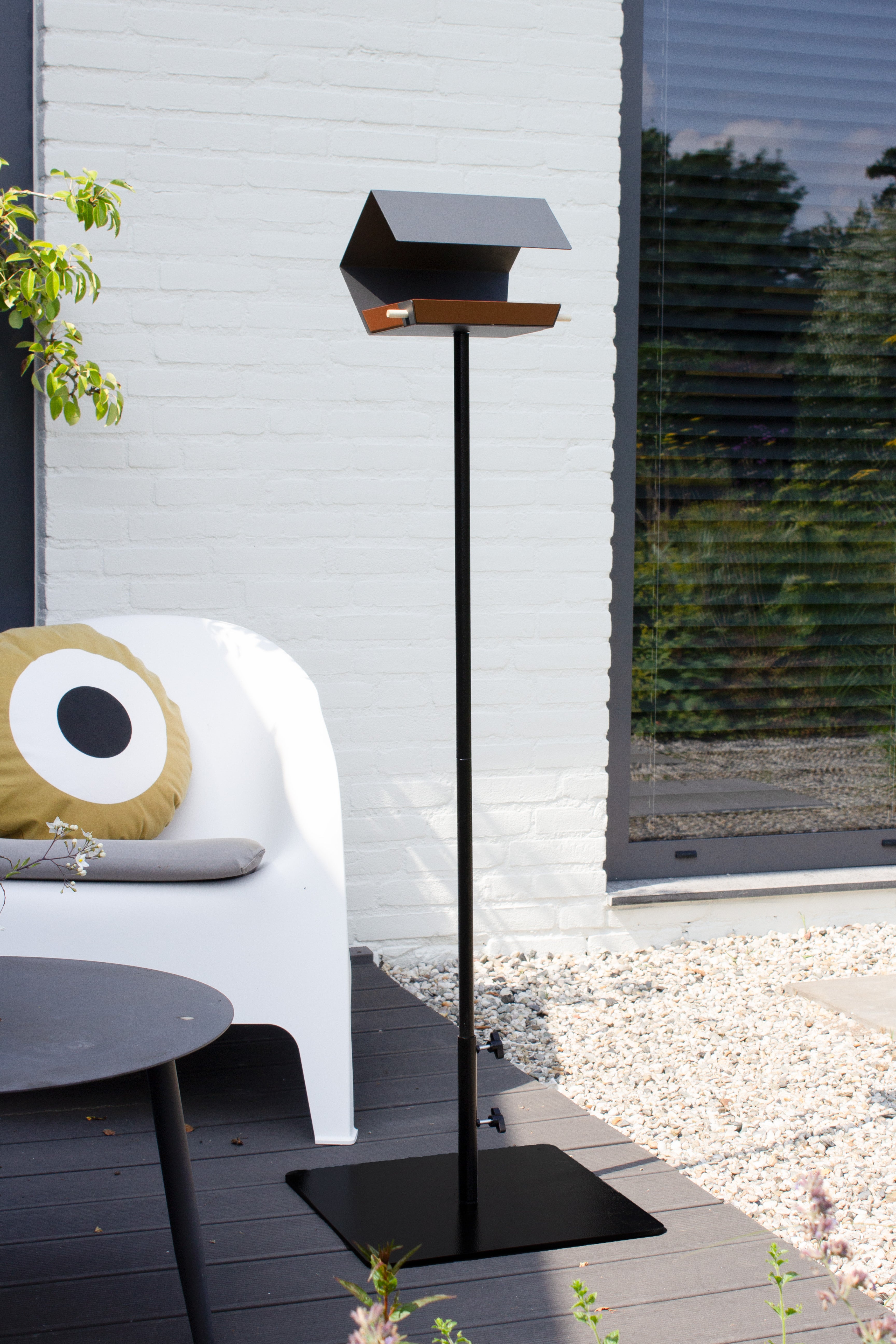 Mangeoire à oiseaux demi ouvert sur pique - Open Diamond