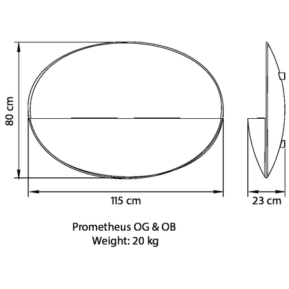 Dessin technique Prometheus Ovale