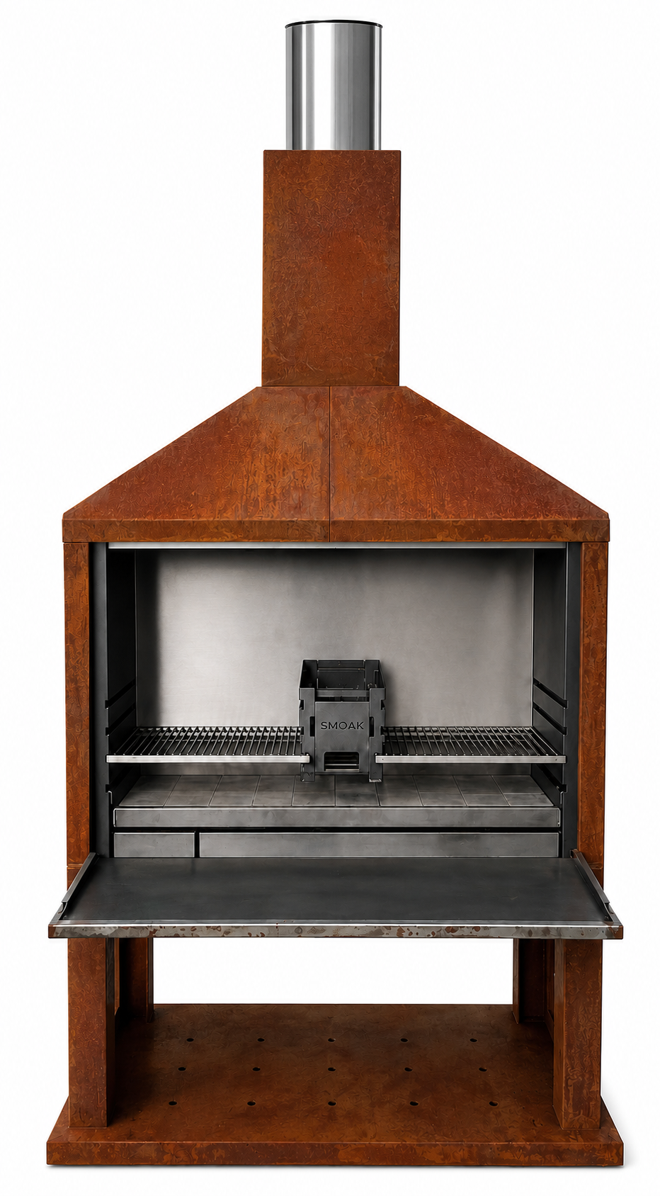 Smoak Braai FS1200C Corten – adaptateur toiture