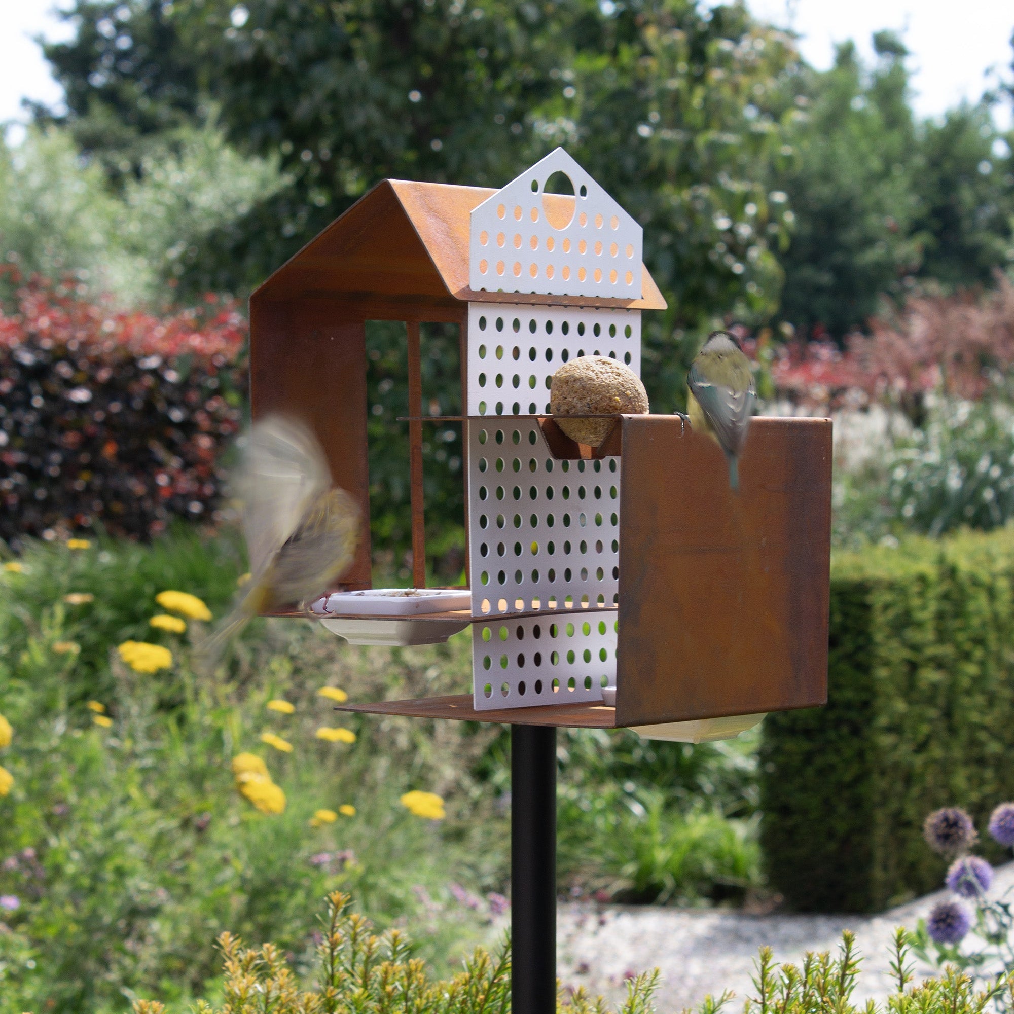 Mangeoire hotel oiseaux sur tige - Tweet House