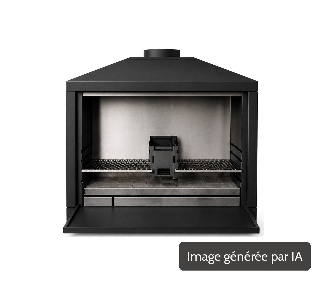 Barbecue au bois Smoak Braai BI1200 BLACK (image générée par IA)