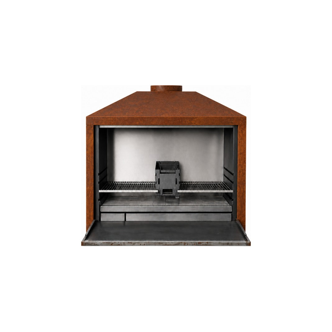 Built-in Smoak Braai in Corten steel