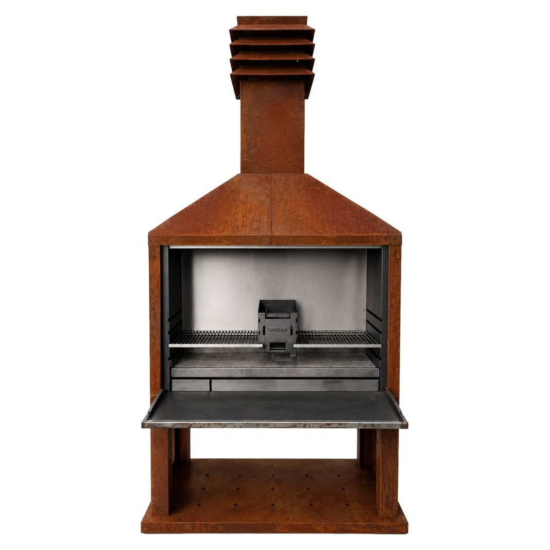 Freestanding Smoak Braai in Corten steel
